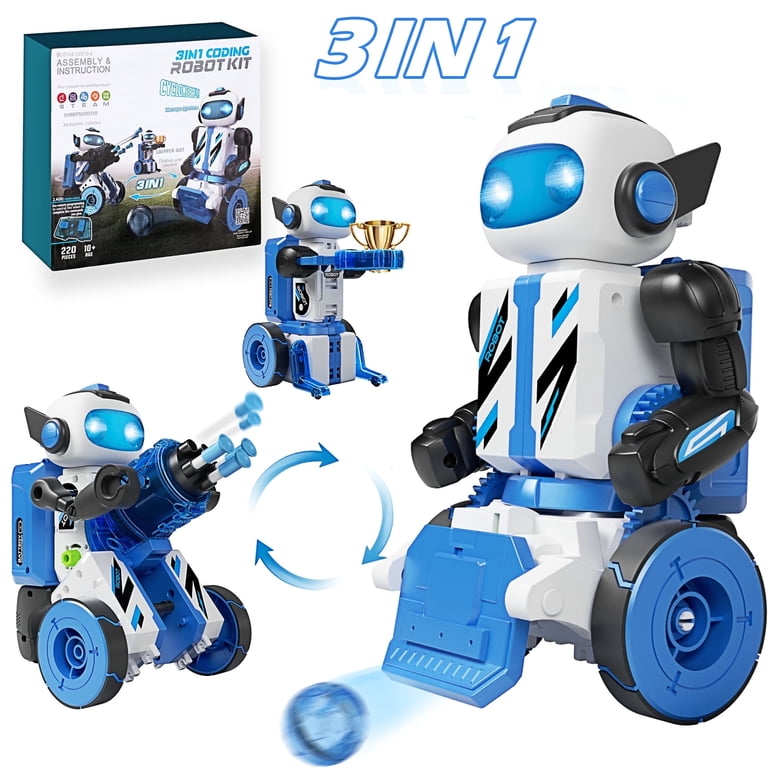 FAGINEY 3-in-1 Remote Control Programmable Robot Kit, 220 Pieces photo 1