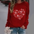 thumbnail image 1 of Styesk Chandails à Manches Longues pour Femmes, Imprimé de Cœur, Hauts de Sortie, T-Shirts Confortables et Doux à Col Rond, Chandail à Enfiler, Mode, Ample, Léger, Chandail en Molleton, Graphique de la Saint-Valentin, Hauts Décontractés, 1 of 3