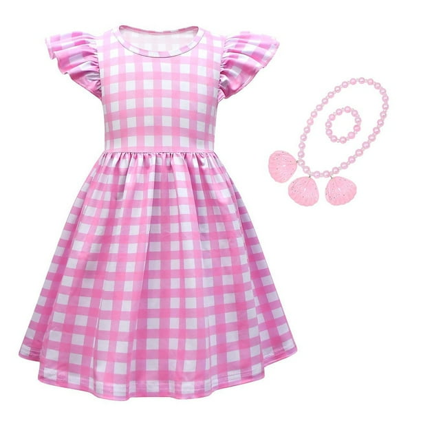 Vestido para ninos rosa barbie vestidos de princesa cosplay disfraz de halloween faldas de fiesta de una linea de bebe nina