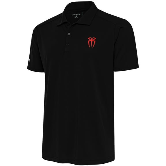 Men's Antigua Black Roman Reigns Tribute Polo