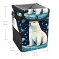 thumbnail image 5 of Polar Bear Foldable, with Lid, Leak-proof, Hanging Car Trash Can Garbage Can Container for Automobile, Trash Can for Car Organizer and Storage Bag, 5 of 6