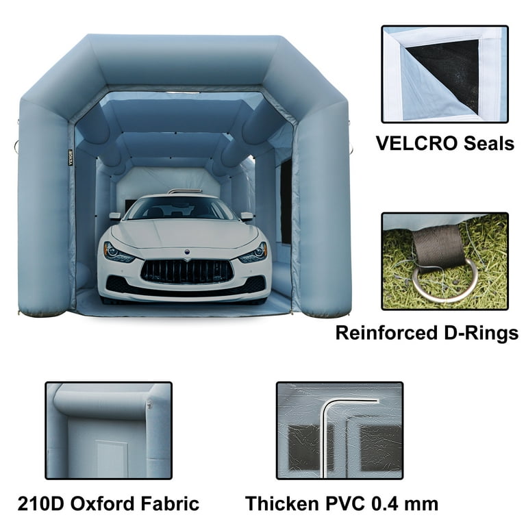 VEVOR Portable Inflatable Paint Booth, 28x15x10Ft Inflatable Spray Booth,Car Paint Tent with Air Filter System & 2 Blowers,Upgraded Blow Up Spray