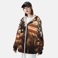 thumbnail image 3 of Lsque Deer American Flag Vintage UPF 50+ Lightweight Sun Protection Men's Women's Long Sleeve Shirt, Hoodie Performance -Large, 3 of 9