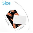 thumbnail image 4 of PhooArto 2 Pack Leather Luggage Tag with Stainless Steel Loop, Shrimp Pattern Sea Food Pattern Baggage Handbag Travel Suitcase Tags with Name ID Card Perfect to Quickly Spot Luggage Suitcase, 4 of 6