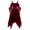 Deep Red-2, variant on Medieval Victorian Dress for Women,Vintage Witch Halloween Renaissance Costumes Velvet Vampire Hooded Gothic Cosplay Gown, halloween costumes for women, medieval dress-Wine/L