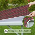 thumbnail image 6 of Red and Green Checkerboard Checkered Pattern Square Fitted Tablecloth with Elastic Edge,Square Table Cover,Washable Elastic Table Cover for Home Kitchen Party Decor 36"x36", 6 of 6