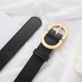 thumbnail image 4 of Women'S Belt Trend Gold Oval Buckle Belt Casual Versatile Belt Pu Belt Cheap Belt Pair with Jeans, Gift for Mother or Girlfriend (WHITE,105cm), 4 of 7