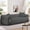 Gray, variant on OUUI 83" Boneless Couch – 3-Seater Corduroy Sofa with 2 Matching Pillows, Side Storage Pockets & Removable Armrests, No Assembly Required, Floor Sofa for Living Room, Apartment, Office