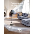 thumbnail image 3 of DREO Fan for Bedroom, 90° Oscillating Standing Fan, 20dB Quiet, 90ft Pedestal Fans for Room Office, DC Motor, 8+H Speeds, 3 Modes, 38-42'' Adjustable Height, Remote, 8H Timer, 105° Manual Vertical, 3 of 7