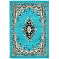 thumbnail image 1 of Unique Loom 3137483 2 3 feet (2' x 3') Mashad Area Rug, 2 Feet 2 Inch x 3 Feet, Turquoise/Ivory, 1 of 1