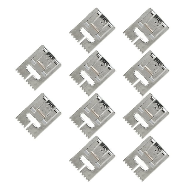 Prensatelas para máquina de coser, prensatelas para máquina de coser de acero inoxidable, superficie brillante duradera, sin rebabas, 5, 7 y 9 ranuras, 10 Uds.