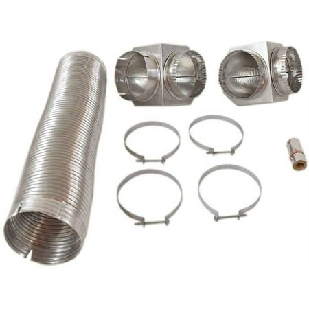 Smart Choice - Semi-Rigid Dryer Vent Kit Required for Hook-Up - Silver