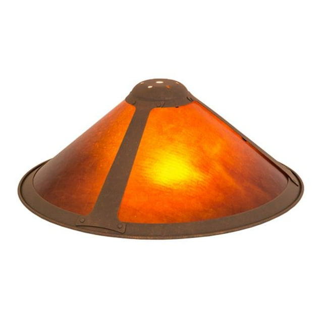 Meyda 140285 17 Pouces Van Erp Ombre&44; Rouille Antique & Mica Ambre