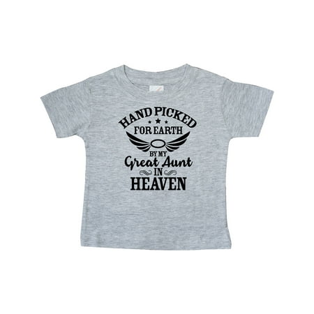 

Inktastic Handpicked for Earth By My Great Aunt in Heaven Gift Baby Boy or Baby Girl T-Shirt