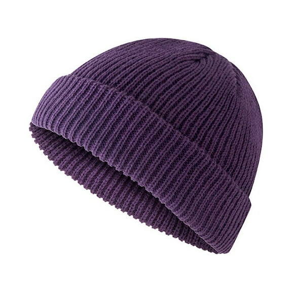 Men Women Beanie Hat Warm Ribbed Winter Turn Ski Fisherman Docker Hat Unisex