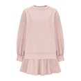thumbnail image 3 of Women's 2 Piece Ribbed Knit Sets Summer Casual Long Sleeve Tops Matching Mini Skirt Going Out Lounge Outfits, 3 of 8