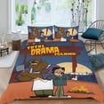 thumbnail image 2 of Isla del Drama Total Conjunto de sábanas temático, trío de piezas, cómodo y amigable con la piel, diseño único, regalo de decoración para el hogar para familiares, amigos y fans,173cm *218cm, 2 of 6
