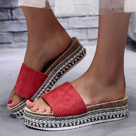 

Slippers For Women Fashion Women S Casual Shoes Breathable Thick-Soled Outdoor Leisure Slippers Womens Slippers