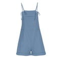 thumbnail image 5 of Summer Fashion Plus Size Jumpsuits for Women Casual Sleeveless Suspender Short, 5 of 9