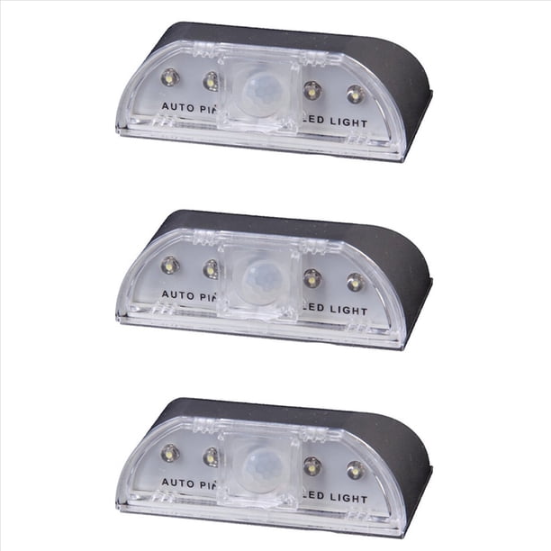 3X 4 LED Auto PIR Puerta Inalambrica Infrarroja Keyhole Sensor de Movimiento de la Lampara de Luz