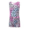 thumbnail image 4 of Aislor Girls Metallic Gymnastic Leotard 2 Piece Ballet Dance Bodysuit with Sparkly Shorts Outfits Leopard Colorful 16, 4 of 7