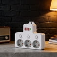 thumbnail image 4 of BotaniNest Function Wall Socket Extender With USB Charging Ports Individual Switches Surge Wall Design Fast Charging USB A & Type C Ports Ideal For Home Offi, 4 of 5