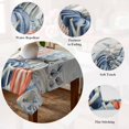 thumbnail image 5 of Blue Coastal Fall Table Cloth Waterproof Tablecloths, Thanksgiving Pumpkins Starfish Botanical Tablecloth Dining Table Cover for Kitchen Party Tabletop Outdoor, Square Tablecloth 54x54 Inch, 5 of 9