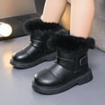 thumbnail image 2 of Jkety Girls Fall Boots Boots Gift for Girl's Winter Snow Boots Warm Short Fashion Boot(Toddler/Little Kid) Black,12, 2 of 7