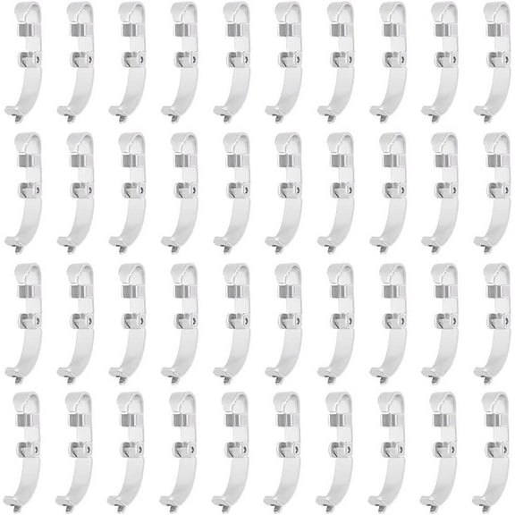 50Pcs Fold Over Clasps 11.5mm Long Stainless Steel Jewelry Clasps Metal Jewelry Extender Micro Fold Over Clasps Bracelet Clasps