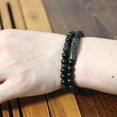 thumbnail image 2 of Obsidian Bracelet, Hand Beaded 8MM Crystal Beads, Adjustable Stretch Bracelet, Chakra Bracelet, Protective Bracelet, Brings Good Luck, Prosperity and Happiness, Gifts for Men and Women, 2 of 6