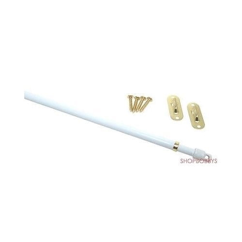 Classic Touch Sash Curtain Rod, White, 1119 Inches