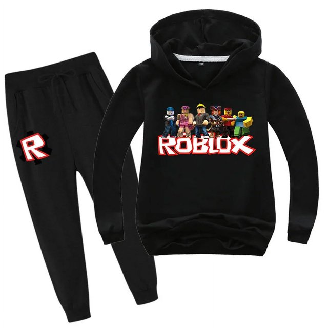 Roblox-Conjunto de ropa periférica para niños y niñas, Chaqueta de algodón, pantalones, 2 piezas, traje deportivo informal, regalos