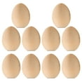 thumbnail image 2 of Weloille 10Pcs Wooden Fake Eggs, Faux Eggs for DIY Easter Eggs, Crafts and Easter Decorations, Wood Eggs for Encouraging Hens to Lay Eggs, 2 of 3