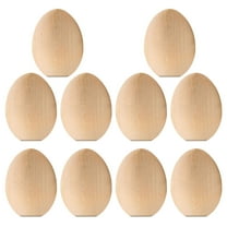 Darzheoy 10 Pcs Wooden Fake Eggs, 1.5 Inch Unpainted Wooden Eggs DIY Doodle Easter Eggs Children Hand Painted Eggs Painting Toy, Easter Eggs for Children DIY Game