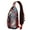 Coastal Palm Tr, variant on Ocean Sunset with Palm Trees Sling Bag, Lightweight Crossbody Daypack with Tropical Landscape Design, Perfect for Summer Travel and Commuting