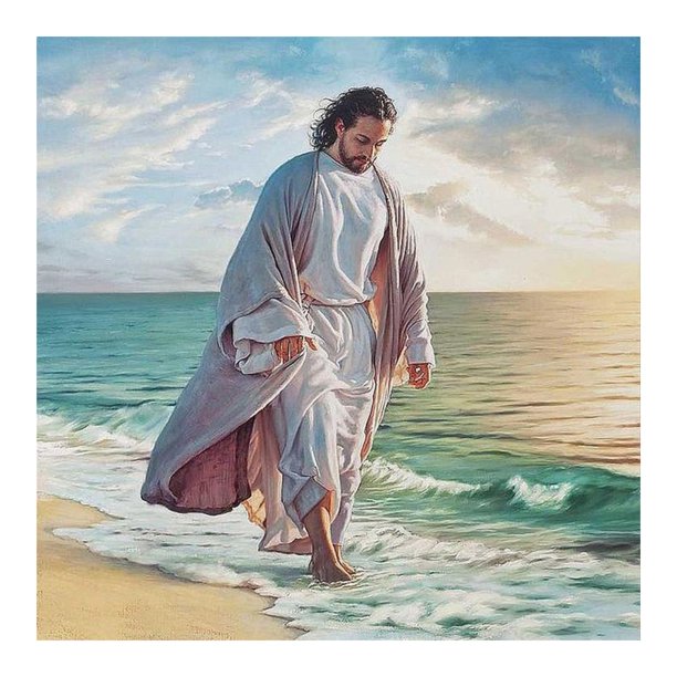 5D DIY Diamante Pintura Playa Jesús Taladro Mosaico Arte Cgtredaw 100% a estrenar