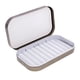 thumbnail image 3 of Moscas Secas, Moscas Húmedas, Anzuelos Señuelos Jigs Surtido de Cebos Caja de Moscas Caja con Aleación de Aluminio Impermeable gris Sunnimix Caja de pesca con mosca, 3 of 6