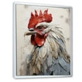 thumbnail image 2 of Designart "Faithful Rooster Depiction" Animals Rooster Floater Framed Wall Art Prints, 2 of 5
