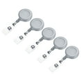 thumbnail image 1 of Unique Bargains Dévidoir Porte-Badge Rond Rétractable avec Clip et Sangle Gris 10 Pack, 1 of 5