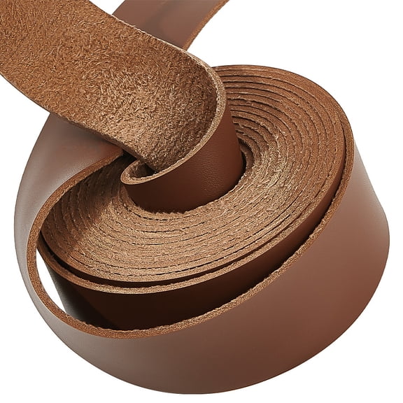 2.2 Yards Top Grain Leather Strap 1 Inch Wide Flat Leather Straps for Single Sided Tooling Leather Strip for DIY Arts & Craft Projects Traction