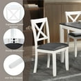 thumbnail image 5 of Highsound 5 Piece MDF and LVL Square Table Dining Furniture Set Gray, 5 of 10