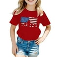 thumbnail image 2 of Mrzhqd 4Th Of July Shirts For Boys Girls Boy Girl Summer Independence Day Printed Short Sleeved Top Red 9-10 Years, 2 of 3