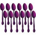 thumbnail image 1 of 12-Piece Stainless Steel Dinner Spoons with Flower Edge, Stainless Steel Dinner Spoons Set, Spoon Dessert Spoons for Home, Kitchen or Restaurant - 7.3 Inches-Purple, 1 of 7