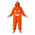 thumbnail image 3 of HTHLVMD Family Matching Pajamas, Matching Family Pajamas, Halloween Pumpkin Costume Onesie Orange Plush Jumpsuit Zip Up Hooded Pajama Cosplay Outfit for Family Trick Or Treat Wear, 3 of 4