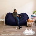 thumbnail image 4 of Big Joe Fuf 6Ft Giant Lounger Foam Bean Bag Chair, Oversized Couch with Removable Cover for Kids, Teens, Adults, Midnight Plush, Soft Polyester, 6 foot, 4 of 10