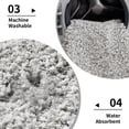 thumbnail image 5 of Disolla Ultra Thick Plush Fluffy Microfiber Bath Rug, White & Grey 24 x 36 Non Slip Absorbent Washable Carpet for Bathroom Floor, 5 of 9