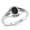 Black Simulated Onyx, variant on CHOOSE YOUR COLOR Women's Oval Simulated Black Onyx Bead Ring .925 Sterling Silver Band CZ Female Size 5