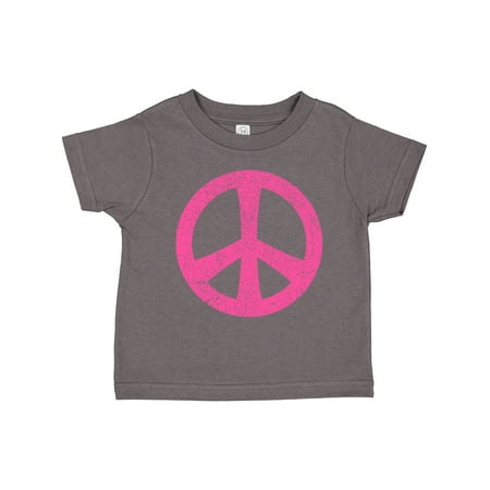 

Inktastic Peace Sign Pink Retro Gift Toddler Toddler Girl T-Shirt