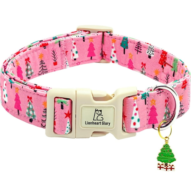 Collar para Perro Lionheart Glory Rosa con Árbol de Navidad Ajustable