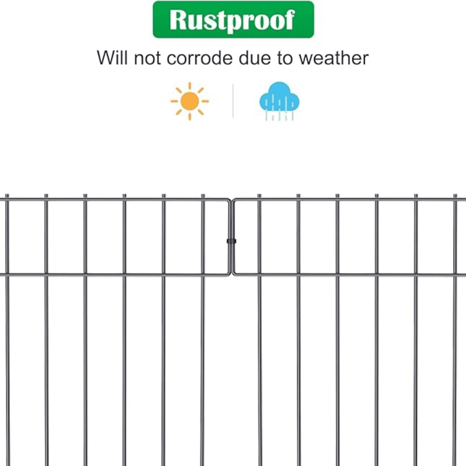 19 Pack Animal Barrier Fence, 17 in(H) X 20.8 Ft(L) Decorative Garden Fencing, Rustproof Metal Wire Garden Fence Border, Dog Rabbits Fence No Dig for Outdoor.
